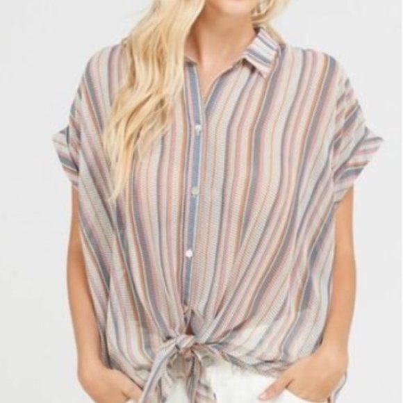 Wishlist Tops - Wishlist Multicolored Striped Top